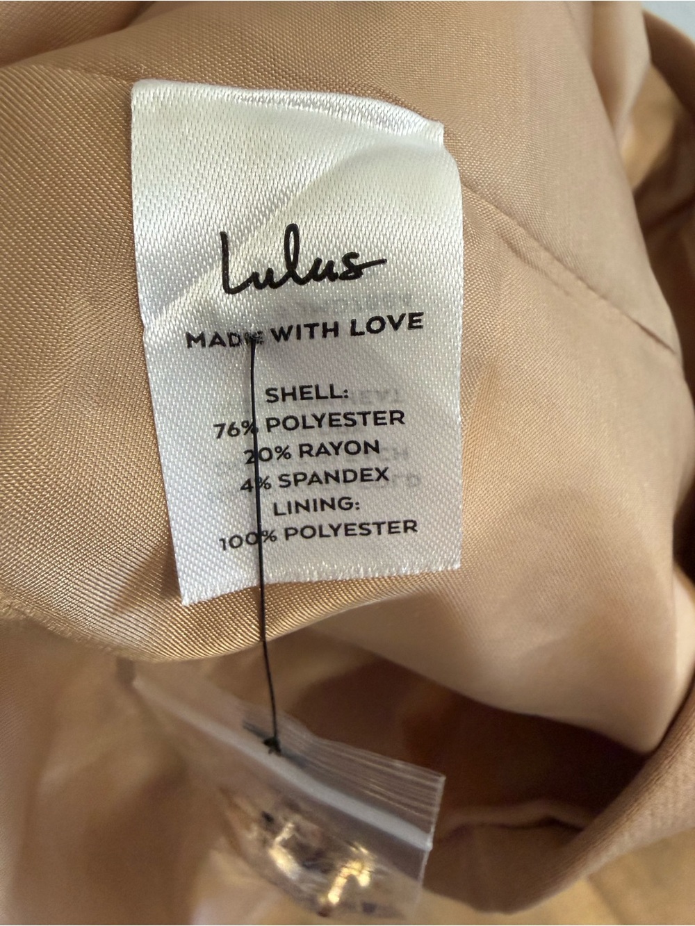 Lulu's Camel Double-Breasted Tailored Blazer - Picture 9 of 9